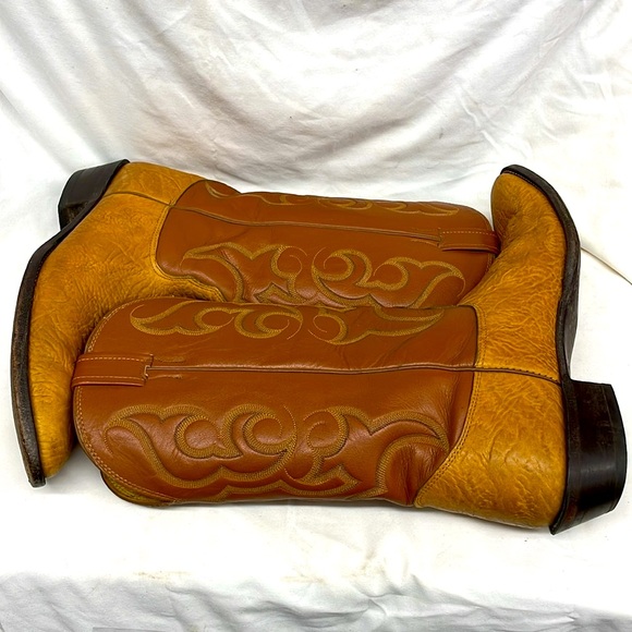 Nocona two toned leather western cowboy boots USA sz 14 - Picture 7 of 10